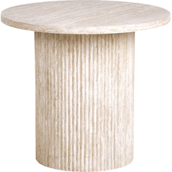 AMMON - Bijzettafel - Beige - MDF