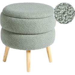 Beliani OKATON - Hocker-Groen-Bouclé