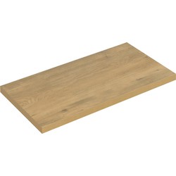 Badplaats Wastafelblad Angela 90 x 48 x 3,5 cm - Eiken - Wastafelblad voor Onderkast