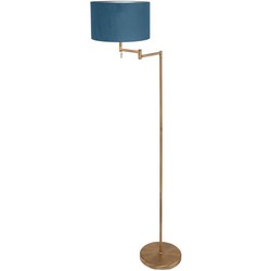 Mexlite - vloerlamp - Bella - brons - metaal velours stof - Ø 45cm - E27 - 3873BR