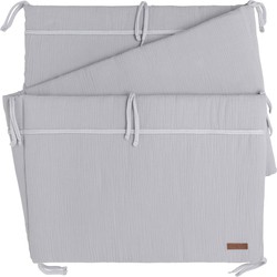 Baby's Only Bedbumper - Bedomrander Breeze - Grijs - 180x40 cm - 100% katoen