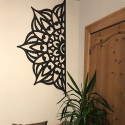 FBRK. Geometrische Boho Halve Mandala 72 x 150 Wood