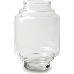 Jodeco Bloemenvaas Lotus - helder transparant glas - glas - D17 x H25 cm - trap vaas - Vazen