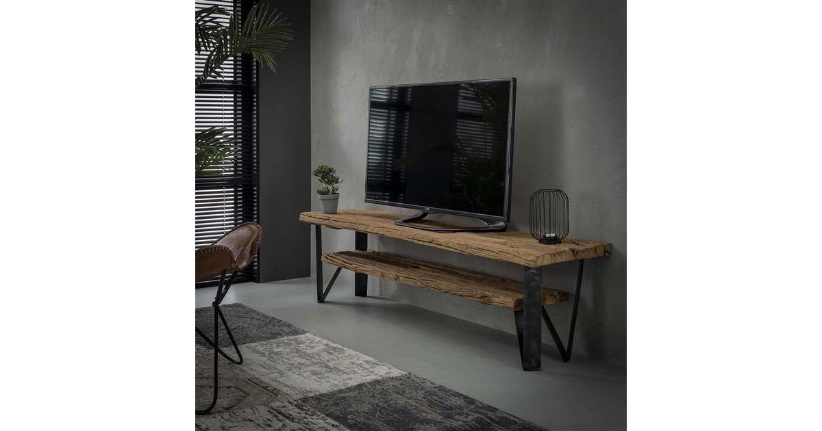 Industriële tv-meubel Nova hardhout 160x40