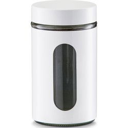 Zeller voedsel keuken voorrraadpot - metaal - wit - 900 ml - Voorraadblikken