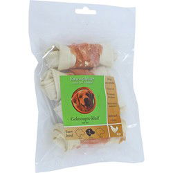 Natuurlijke Snack kluif geknoopt plus kip 10 cm zak a 4st