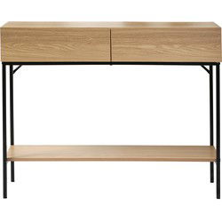 Console 2 Laden 1 Plank - Houten Decor - L100 x H80 cm