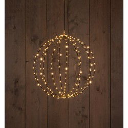 Metal 50 cm 3D Ball Black With 216Led Flash Classic Warm