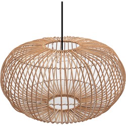 Groenovatie Rotan / Rieten Hanglamp, Handgemaakt, Naturel, ⌀40 cm