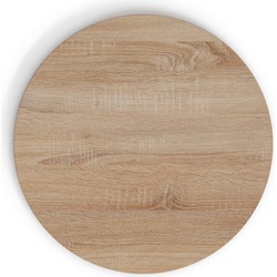 Kave Home - Tiaret rond tafelblad in melamine met walnoot afwerking, Ø 70 cm