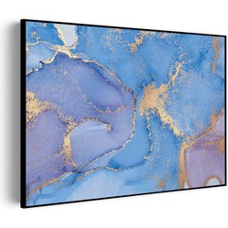 Muurwerken Akoestisch Schilderij - Marmer Look Colored 04 - Geluidsdempend Wandpaneel - Wanddecoratie - Geluidsisolatie - PRO (AW 0.90) S (70x50)