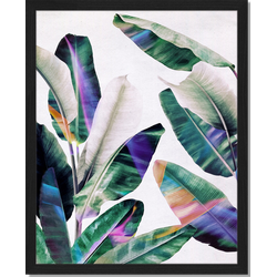 Coloured Leaves - Fotoprint in houten frame - 40 X 50 X 2,5 cm