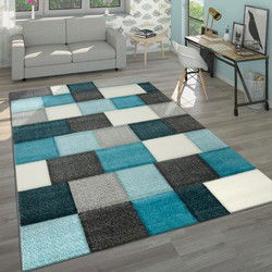 Laagpolig Vloerkleed Briloda - Turquoise - 240x330 cm