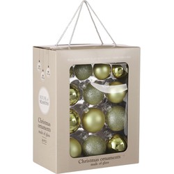 House of Seasons Kerstballen Set - 26 Stuks - Ø7 cm - Glas - Lichtgroen