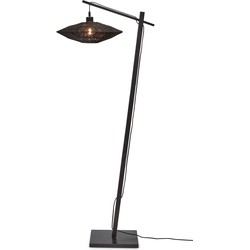 Vloerlamp Iguazu - Bamboe/Jute Zwart - 62x40x150cm