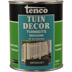 Tuindecor dekkend antraciet 1l verf/beits - tenco