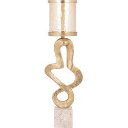 PTMD Kandelaar Sianaine - 11x11x48 cm - Aluminium - Goud