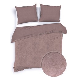 Zo!Home Dekbedovertrek Velluto Blush Rose 240 x 200 220 cm + 2 slopen 60 x 70 cm