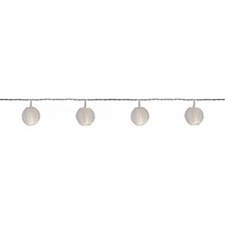 2x Binnen/buiten verlichting lichtsnoer 7,2 meter met warm witte LED lampjes en lantaarns/lampionnen - Lichtsnoer voor buiten