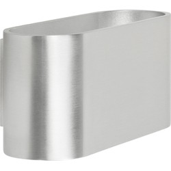 Landelijke Metalen Highlight Oval G9 Wandlamp - Zilver