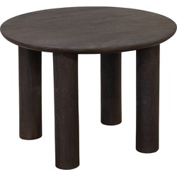 Salontafel Donkerbruin Mangohout - 60x60x43cm - Misao