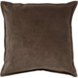 Dutch Decor CAITH - Kussenhoes 50x50 cm - 100% katoen velvet - Chocolate Martini - donkerbruin - Dutch Decor