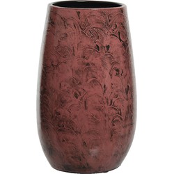Decoris Bloemenvaas Amazing - terracotta - donker roze - D19 x H30 cm - boeketten vaas - Vazen
