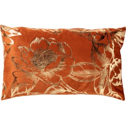 Dutch Decor AVA - Kussenhoes velvet Potters Clay 30x50 cm - oranje - Dutch Decor