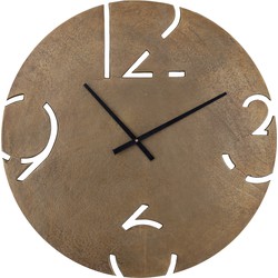 PTMD Zafrina Brass alu round clock cutout numbers S