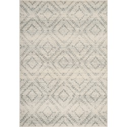 Safavieh Modern Indoor Woven Area Rug, Adirondack Collection, ADR131, in Ivory & Light Blue, 155 X 229 cm