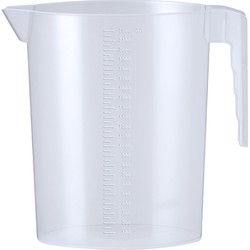 Keuken maatbeker/mengbeker - kunststof - transparant - 2200 ml - schenktuit - Maatbekers