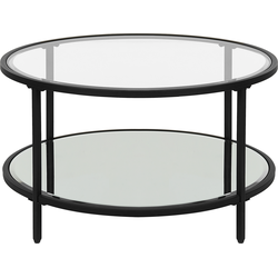 Beliani BIRNEY - Salontafel-Zwart-Veiligheidsglas