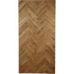 HSM Collection-Rechthoekig Tafelblad Fishbone-200x100x4-Naturel-Eiken