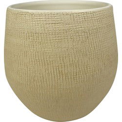 Ter Steege Plantenpot - moderne look - beige - 36 x 32 cm - Plantenpotten