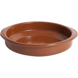 Tapas serveer/ovenschaaltje - Spaans terracotta - D22 x H5 cm - Snack en tapasschalen
