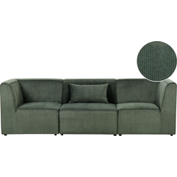 Beliani LEMVIG - Modulaire Sofa-Groen-Corduroy