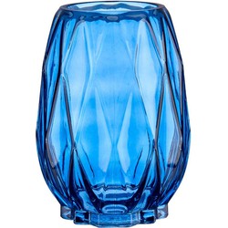 Bloemenvaas - luxe decoratie glas - blauw - 13 x 19 cm - Vazen