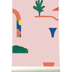 Roomblush - Behang Jardin Secret - Roze - Vliesbehang - 200cm x 285cm
