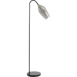 Light & Living - vloerlamp - Lukaro - zwart - glas metaal - schemerlamp - E27 - 1884327