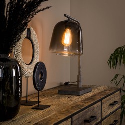 Hoyz - Tafellamp Grey Shaded - 1 Lamp - Grijs/Zwart
