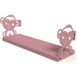 Gorillz Monkey - Kinderkamer - Accessoires - Boekenplank - Roze - Staal