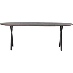 Eettafel Ovaal 160cm Bruin - Mangohout - Tafel Genève
