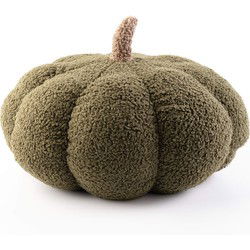 Textino PUMPKIN - Sierkussen Ø30 cm pompoen - groen - Textino
