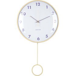 Wandklok Cheeky Dome - Zachtgeel - 7.1x35.5x61.5cm
