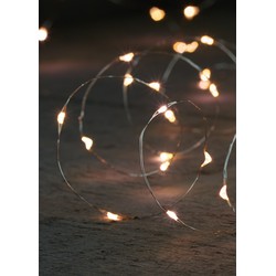 Anna Collection lichtdraad - zilver - met 40 leds - warm wit - 200 cm - Lichtsnoeren