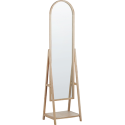 Beliani CHAMBERY - Staande spiegel-Lichte houtkleur-Paulowniahout