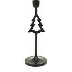 Housevitamin Candleholder Xmas Tree - Black - 13x8x19cm