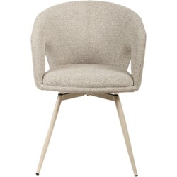 Eetkamerstoel Draaibaar - Stof Beige - 56x59x78cm - Nina