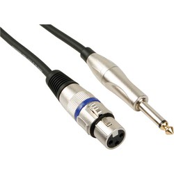 Xlr-kabel xlr vrouwelijk naar jack 6.35 mm mono 6 m