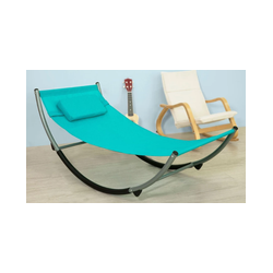  Ligbed - Schommelstoel - Voor kinderen - Kussen - Blauw - 127x47x62 cm